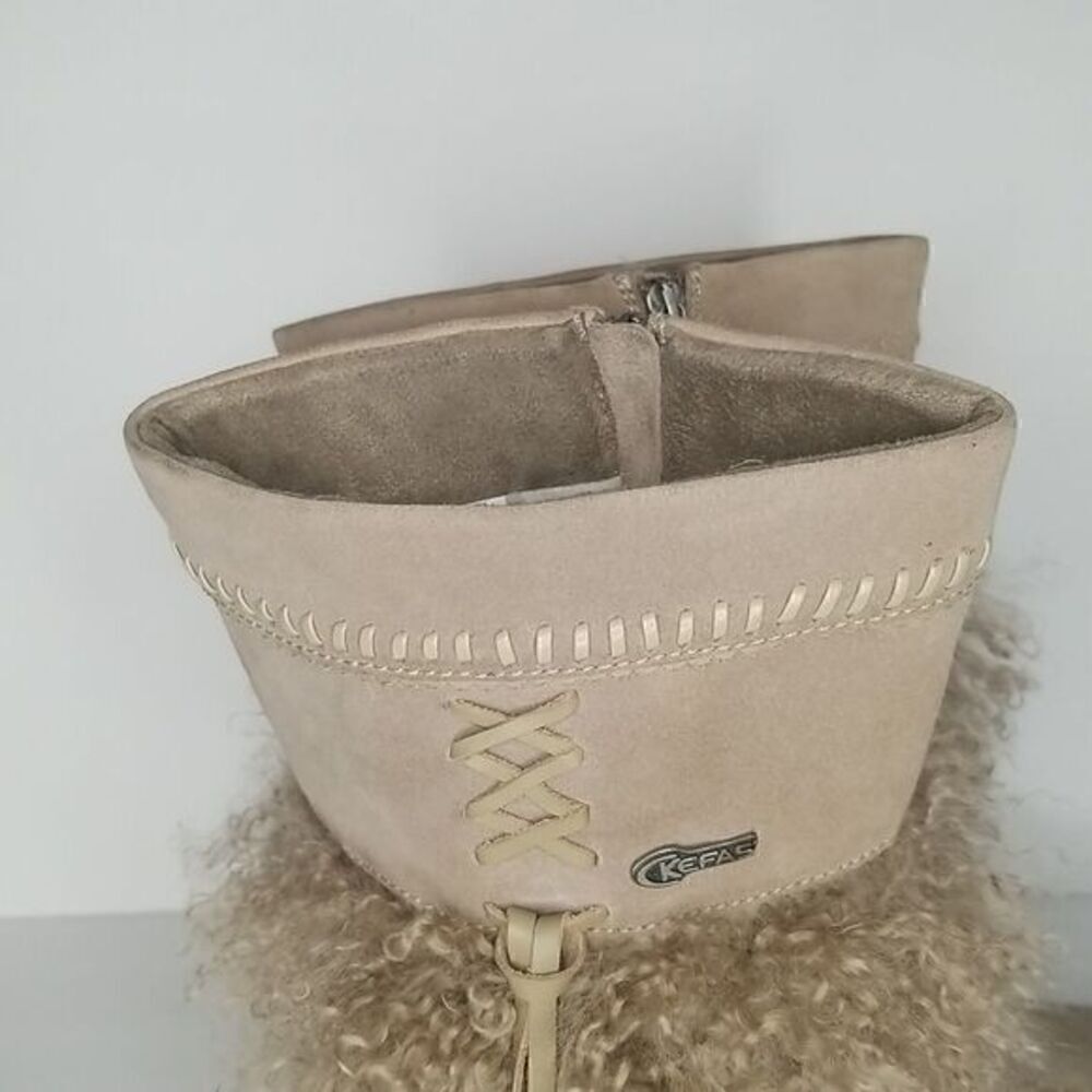 Kefas "Sami New" Authentic Goat Fur Suede Mocassin Winter Boots - Picture 9 of 11